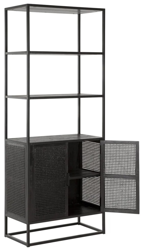 Must Living Spiderman Zwarte Kast Met Open Vakken - 75x40x190cm.