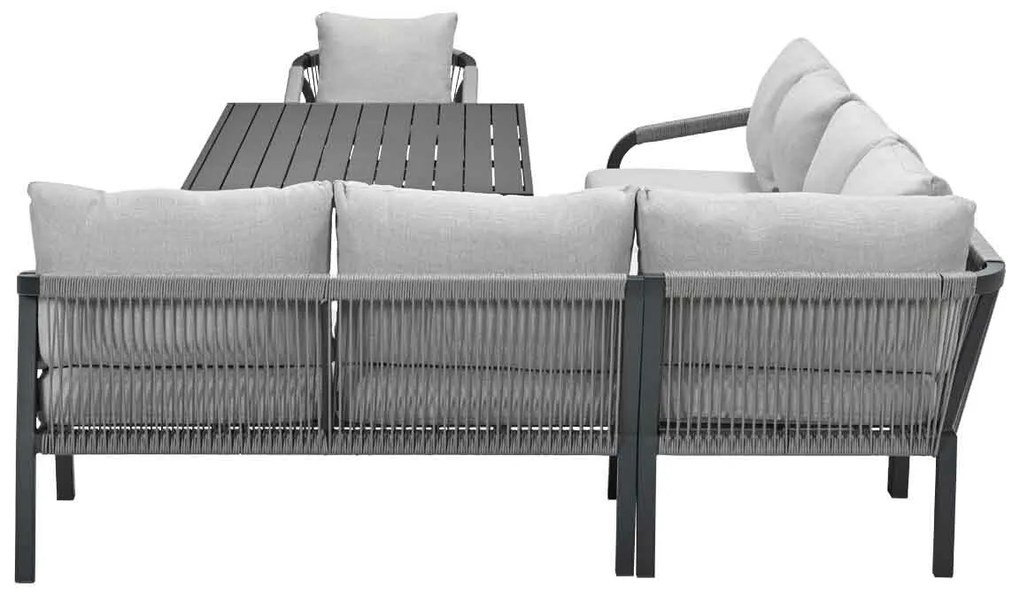 Garden Impressions Tarera lounge dining set 6-delig incl stoel - donker grijs
