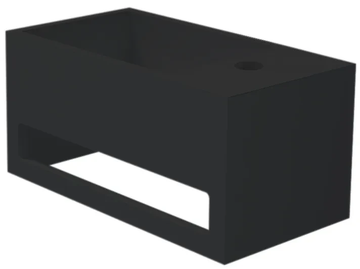 Best-Design Mona Black fontein rechts incl. handdoekhouder