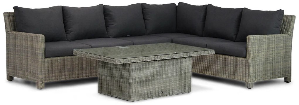 Dining Loungeset 6 personen Wicker Taupe  Garden Collections Lusso/Hamilton