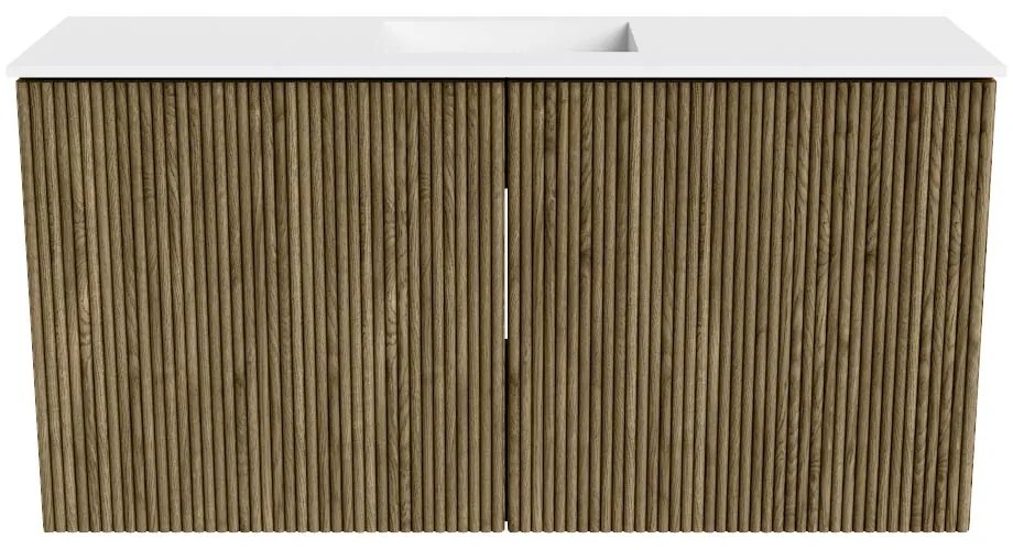 Mondiaz Joya 80cm toiletmeubel dusk met wastafel faye midden zonder kraangat talc