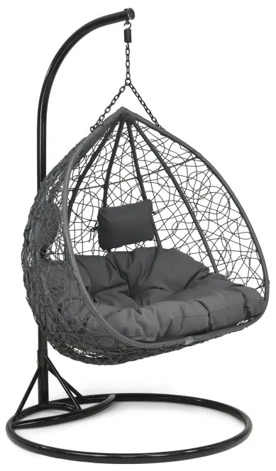 Tuin hangstoel Rosario met frame Garden Point antraciet