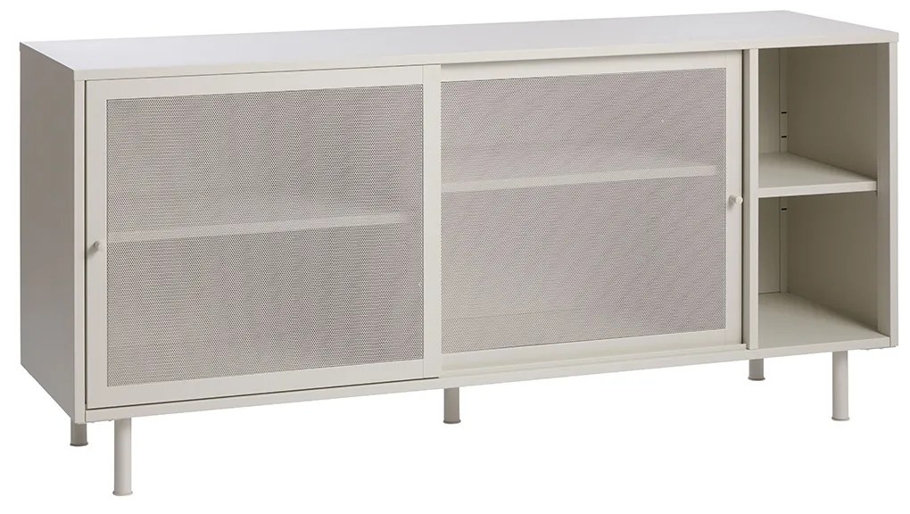 Dressoir Metaal Met Schuifdeuren Greige - 160x45x75cm.