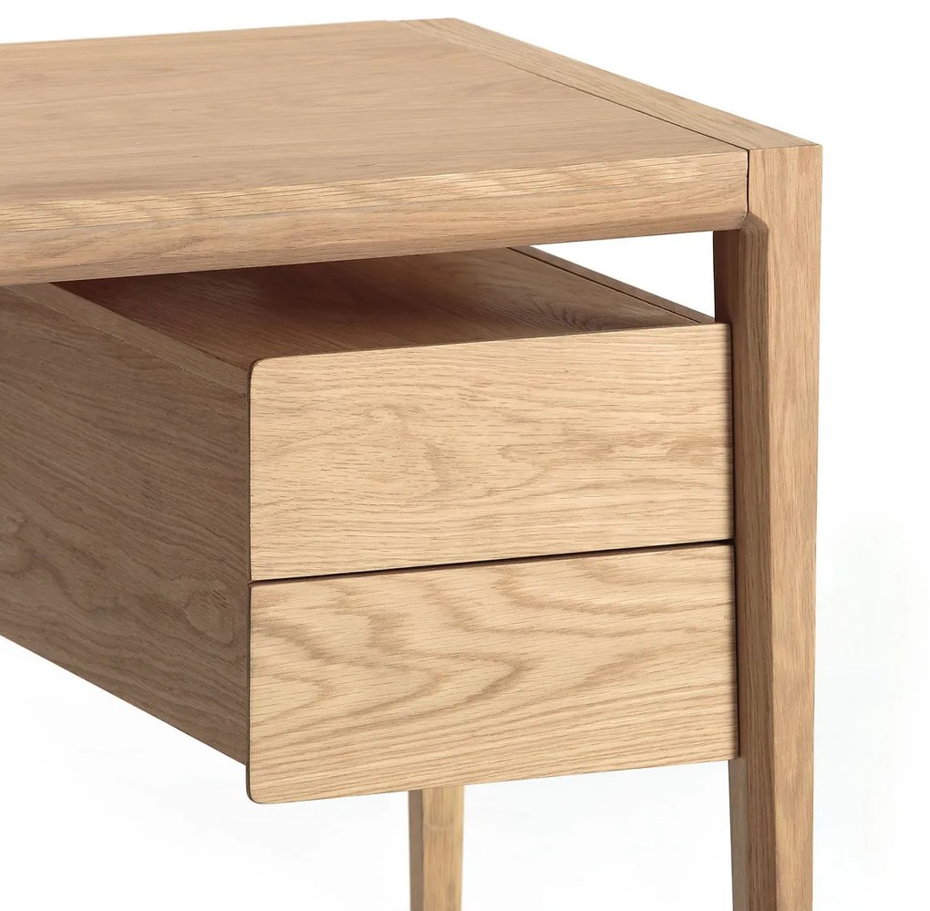 Bureau in fineer eik, Nizou design E. Gallina