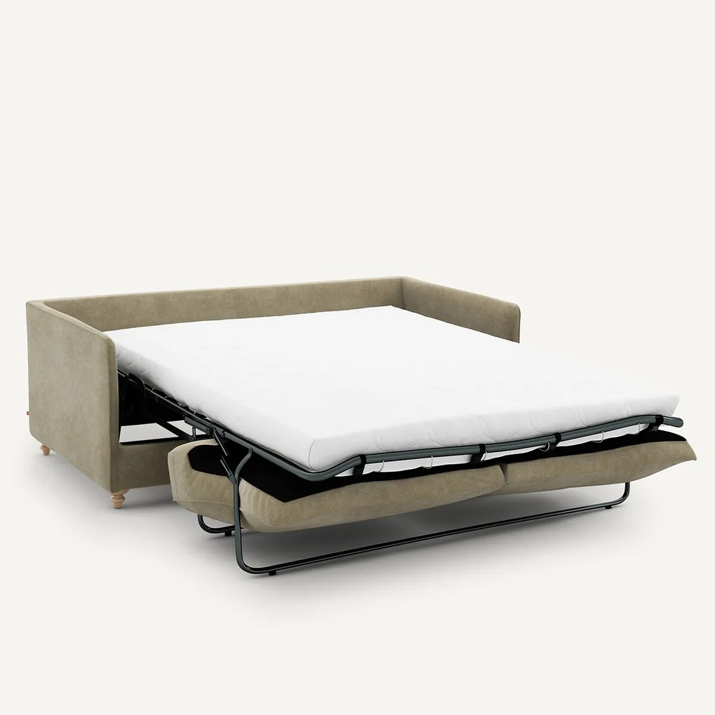 Compacte slaapbank in stonewashed fluweel, Lazare