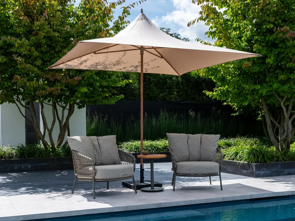 4 Seasons Vivenda stokparasol 270x270 cm. - beach/woodlook