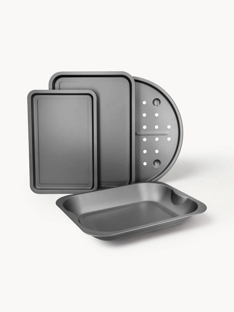 Bakplaten KitchenCraft met antiaanbaklaag, set van 4