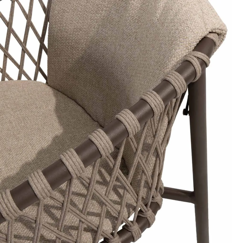 4 Seasons Outdoor Allora tuinset terre met Prado tafel met keramisch blad 240 cm Tuinset   beige weerbestendig