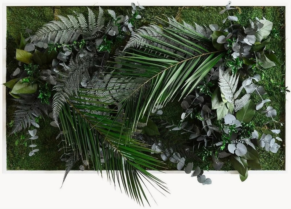 Handgemaakt jungle design wanddecoratie Tropic, ingelijst