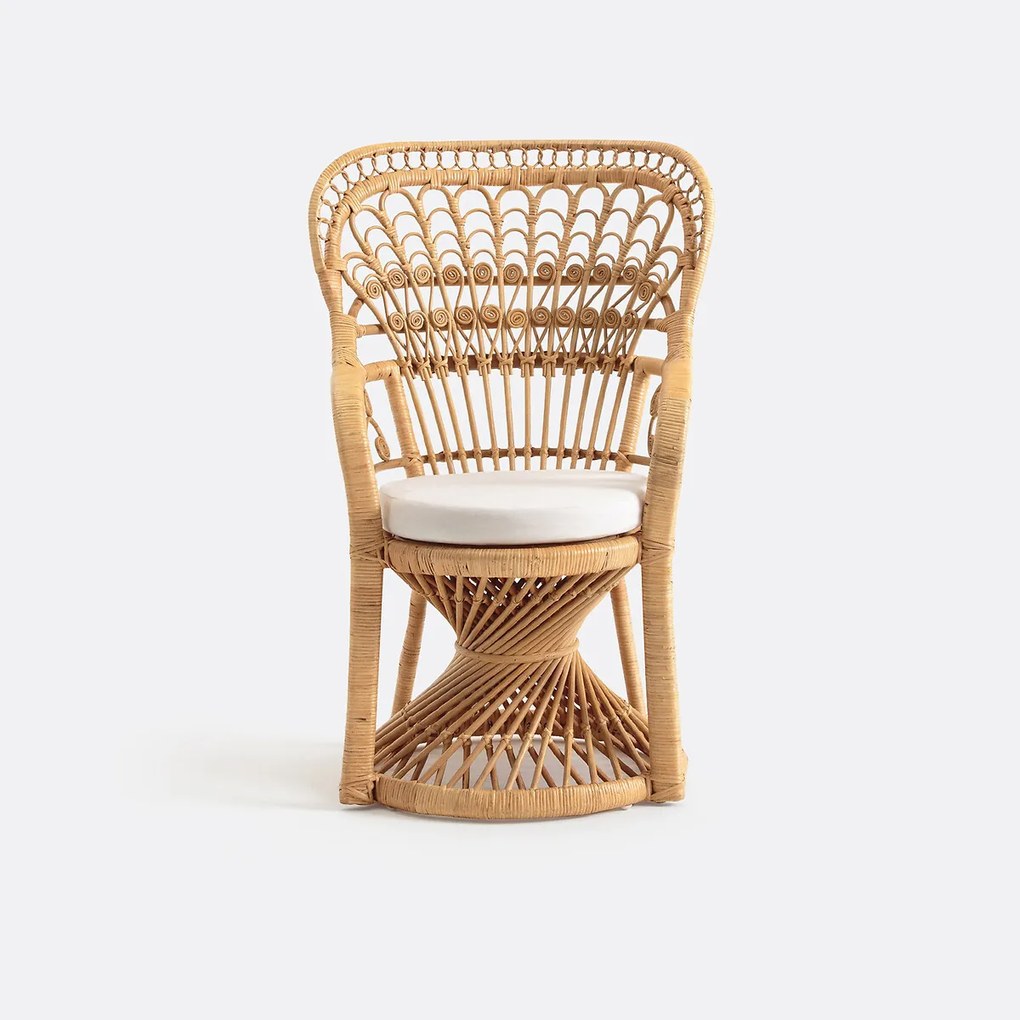 Fauteuil in gevlochten rotan Malu