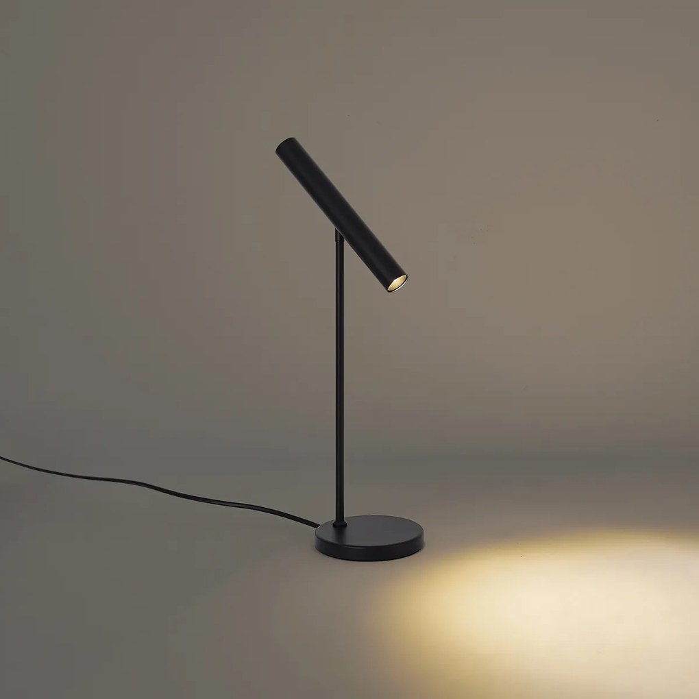 Moderne tafellamp zwart incl. LED met touch dimmer - Neva