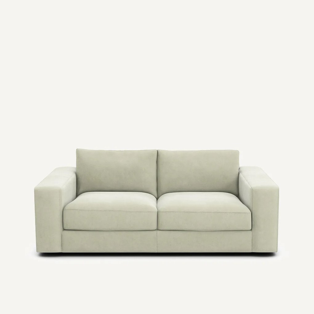 Compacte 3-zitsbank in stonewashed fluweel, SKANDER