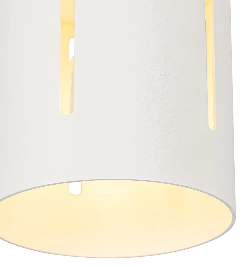 Design plafondlamp wit met lichteffect - Yana Design E27 cilinder / rond Binnenverlichting Lamp