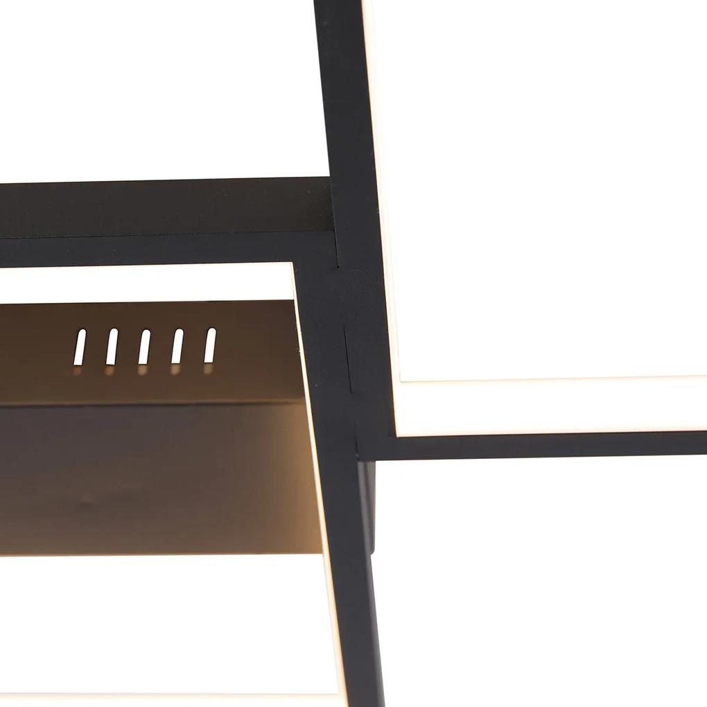 Plafondlamp zwart incl. LED 3 staps dimbaar 5-lichts - Lejo Design Binnenverlichting Lamp