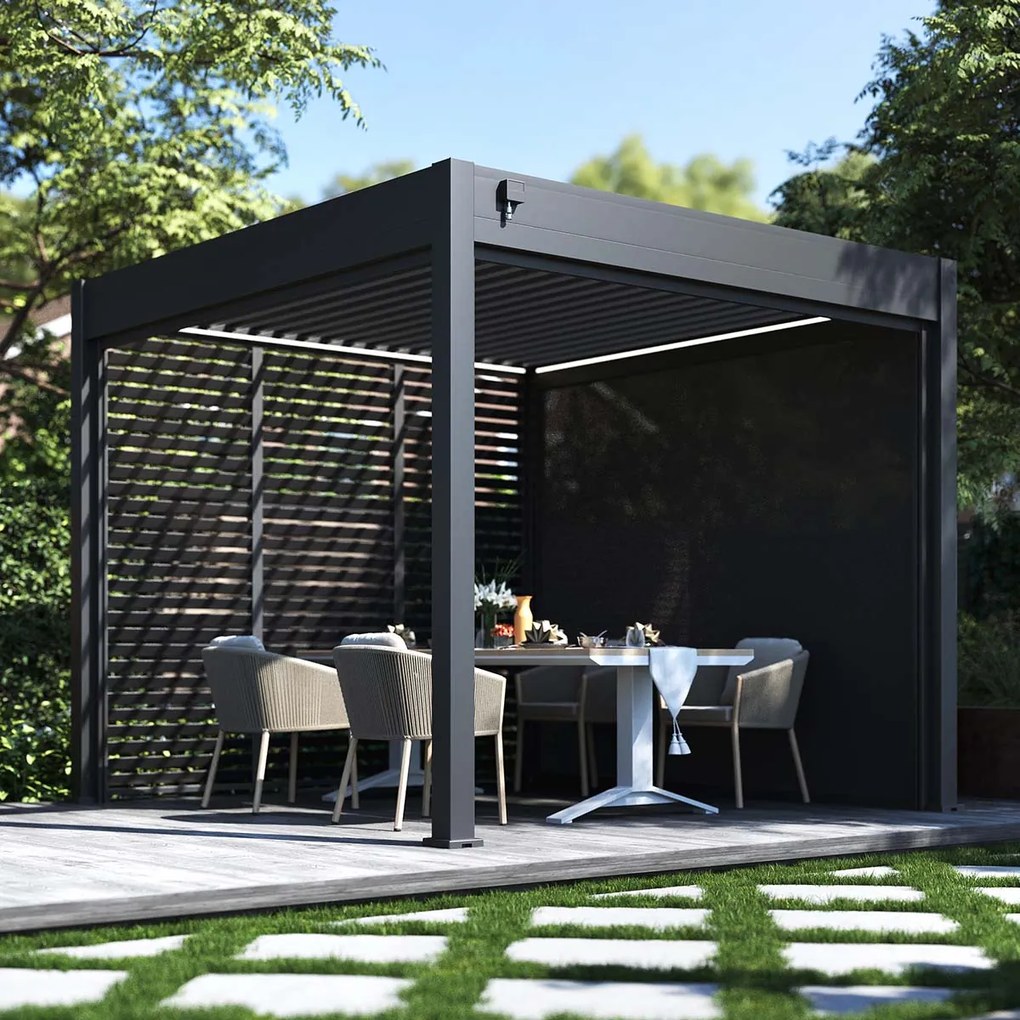 Garden Impressions Pergola zijwand paneel 95x235 cm - antraciet