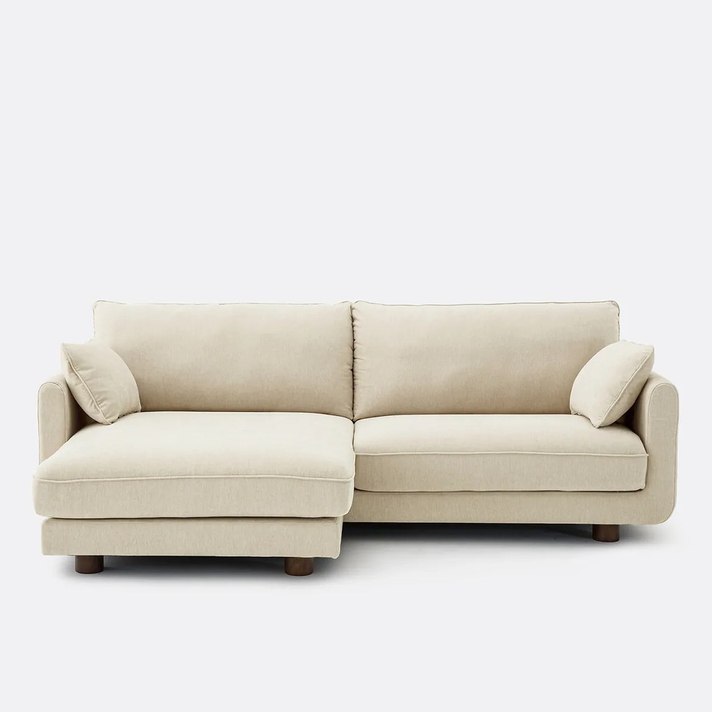 Omkeerbare hoekbank, gemêleerd polyester, EMILIO