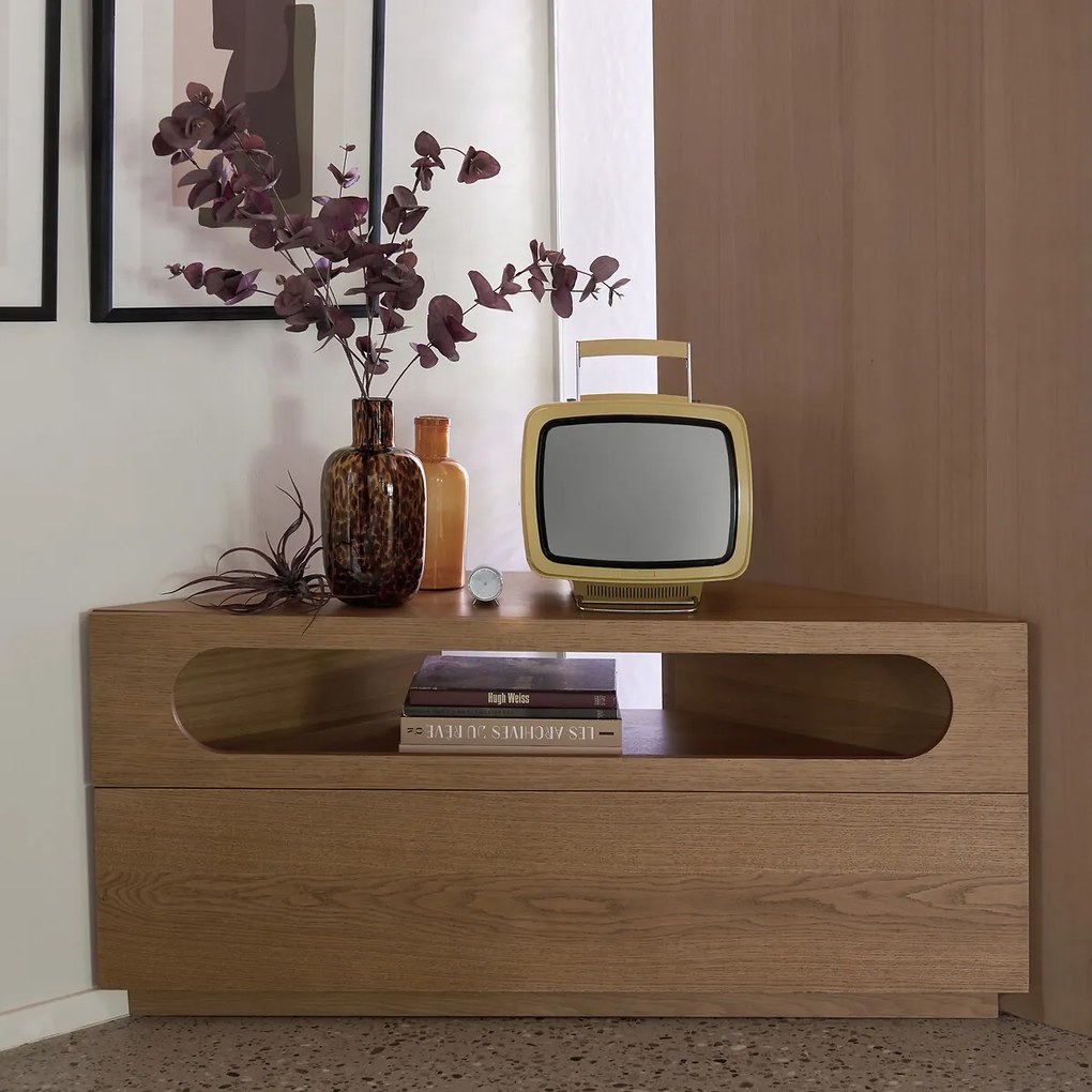 Vaas in amberkleurig glas H30cm, Fauvita