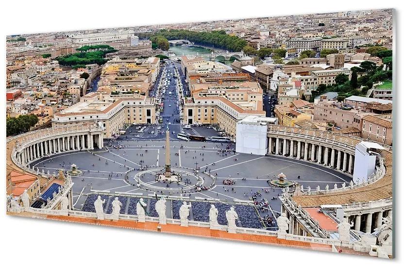 Foto op glas Rome vatican city panorama square 100x50 cm