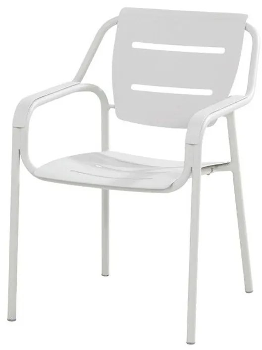 4 Seasons Outdoor | Eco stacking dining chair-seashell Showroommodel  Tuinstoel    Wit weerbestendig