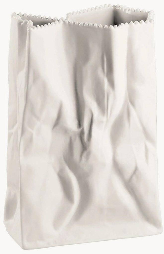 Porseleinen vaas Paper Bag, H 19 cm