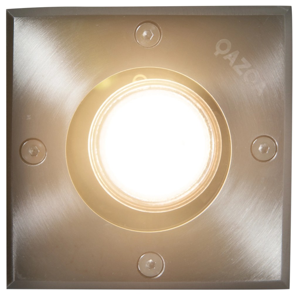 Buitenlamp Grondspot staal 10,5 cm IP65 - Basic Square Modern GU10 IP65 Buitenverlichting vierkant