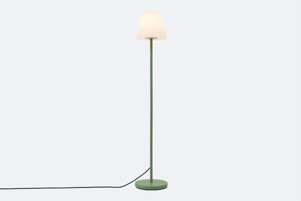 Buiten Vloerlamp Groen Met Witte Kap IP - Virginia Kunststof /Staal Groen