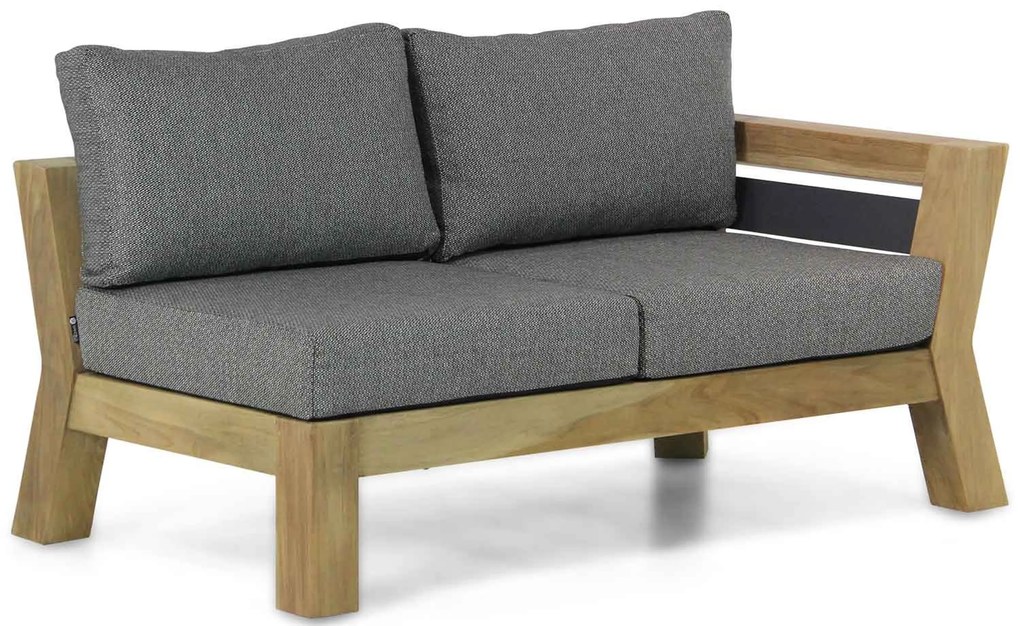 Hoek loungeset 5 personen Teak Old teak greywash Santika Furniture Santika Cantik