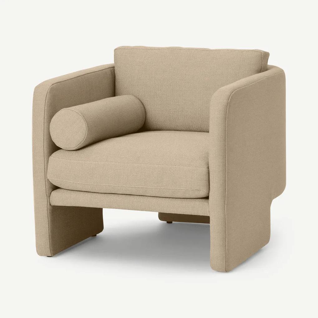 Myra fauteuil, lichtbeige textuurgeweven