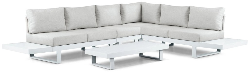 Hoek loungeset 6 personen Aluminium Wit  Lifestyle Garden Furniture Lorenzo