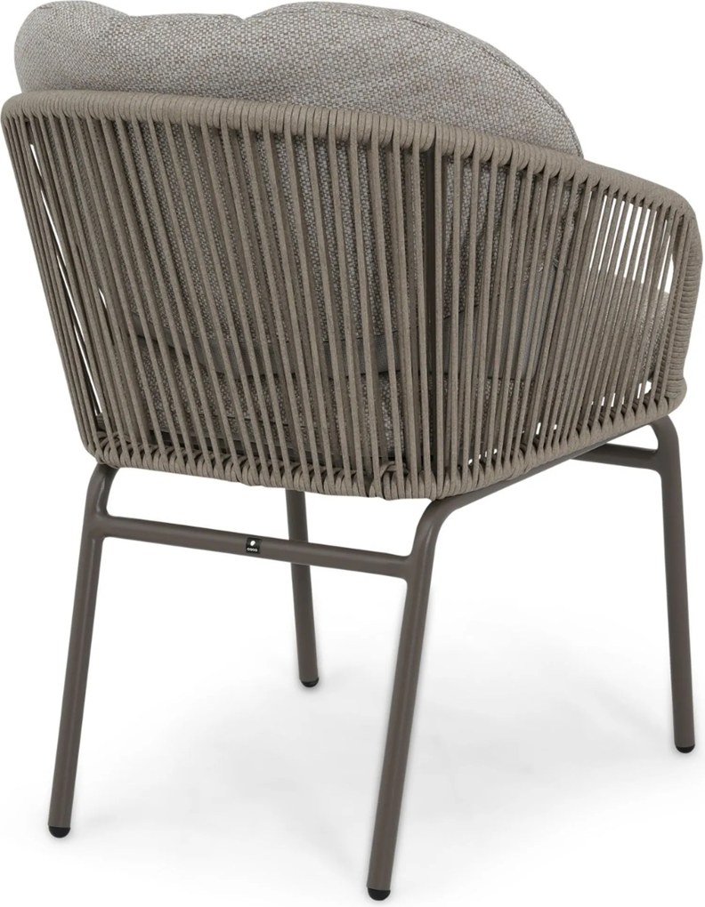 Tuinset Ronde Tuintafel 6 personen 150 cm Rope Taupe  Coco Livo/Arancia