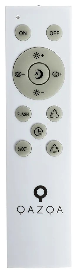 Smart plafondlamp wit 38 cm stereffect incl. LED met afstandsbediening - Extrema