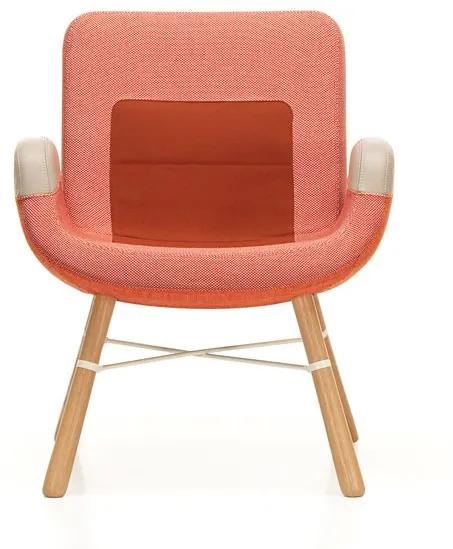 Vitra East River Chair fauteuil stofmix rood