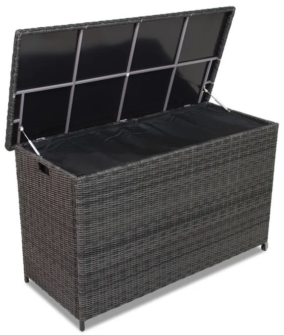Kunststof rotan tuinbox voor kussens Toledo 945l antraciet Garden Point