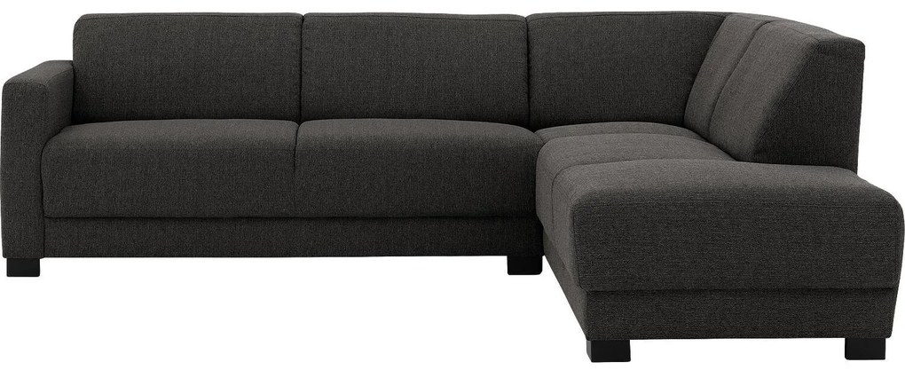 Goossens My Style antraciet, stof, 2,5-zits, stijlvol landelijk met chaise longue rechts