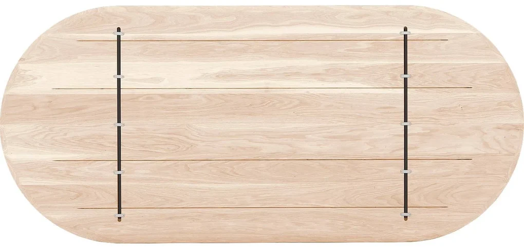 Goossens Excellent Eettafel Floyd, Semi rond 220 x 100 cm