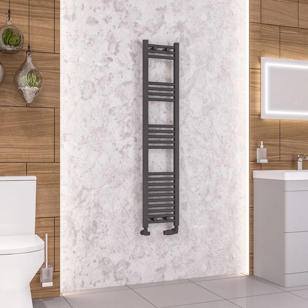 Eastbrook Wendover handdoekradiator 30x140cm 444W antraciet mat