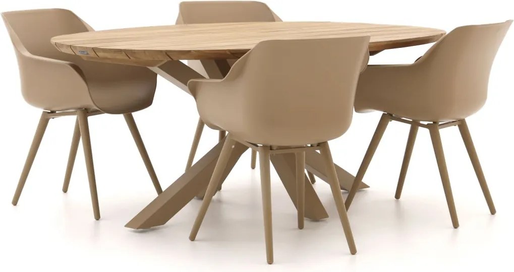 Diningset Hartman  | 4 personen | Tuinset teakhout | 5-delig | Kees Smit Tuinmeubelen