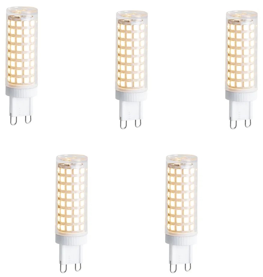 Set van 5 G9 dimbare LED lampen 5.5W 500 lm 2700K