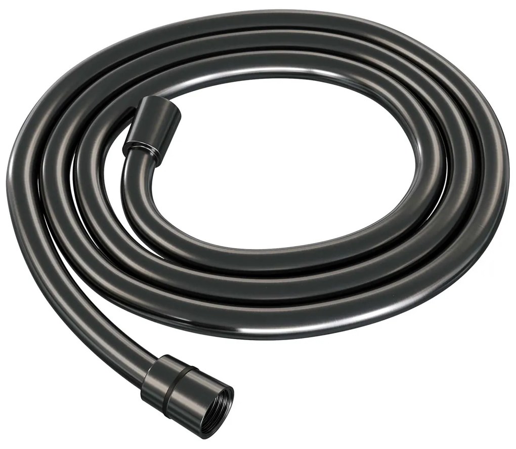 Brauer Stripe thermostatische badkraan met wandhouder en staafhanddouche gunmetal geborsteld PVD