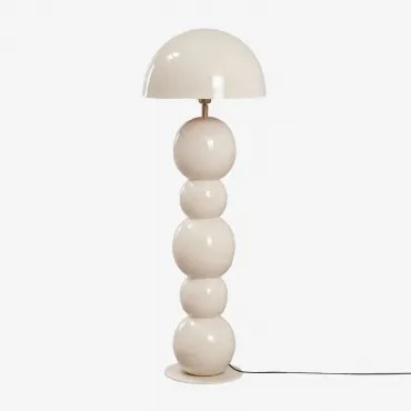 Boulia Ijzeren Vloerlamp Tapioca Beige & ↑115 Cm - Sklum