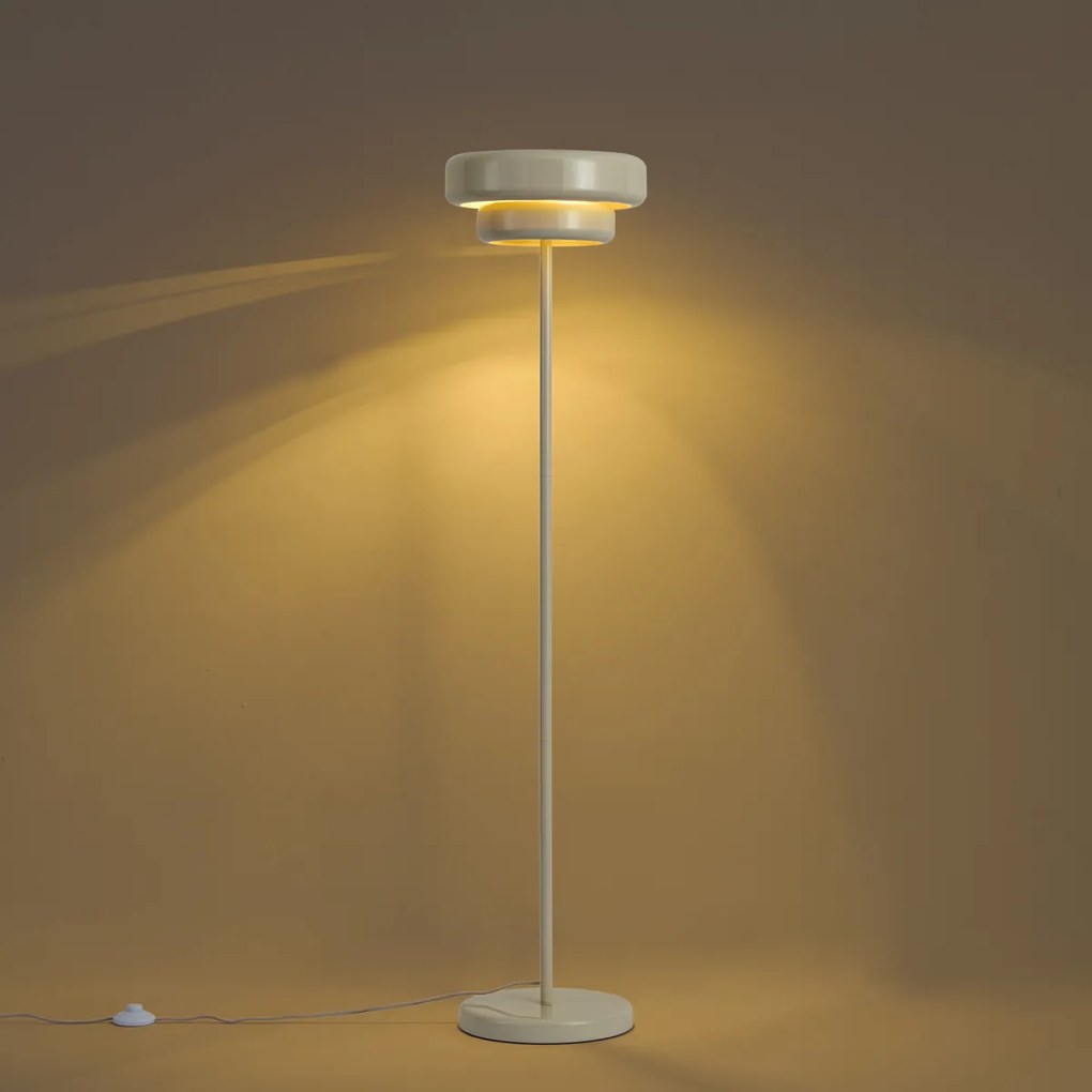 Retro vloerlamp beige 140cm - Ophelia