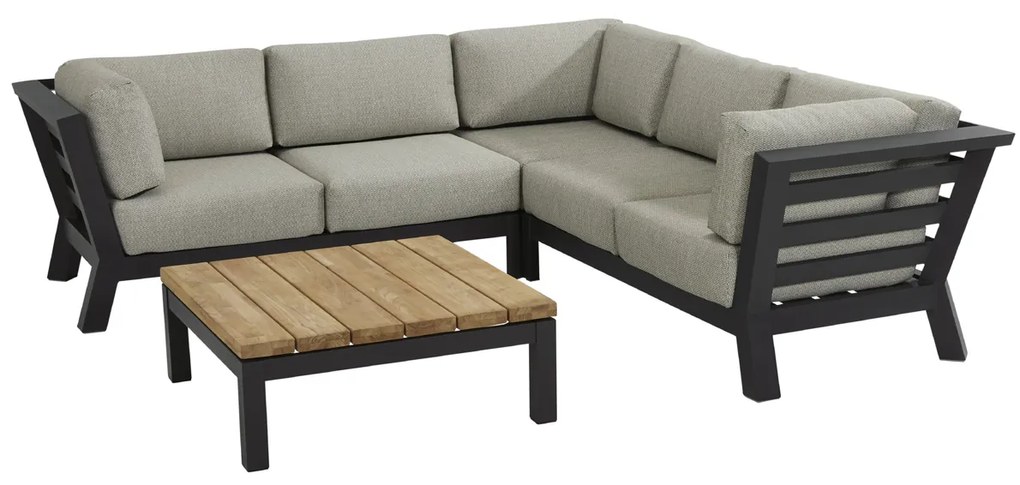 4 Seasons Outdoor Meteoro Loungeset Loungeset antraciet weerbestendig