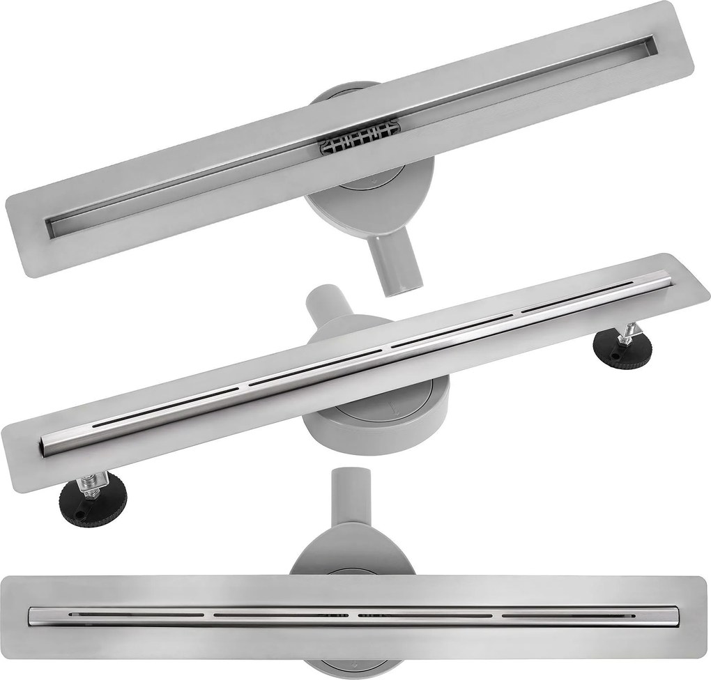 Lineaire afvoer Rea FILO Brush Steel 80
