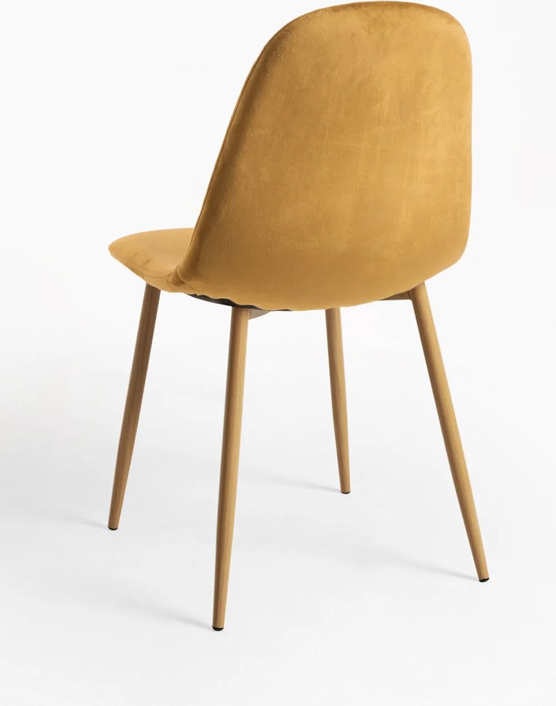 Set 4 Teok Fluwelen Stoelen