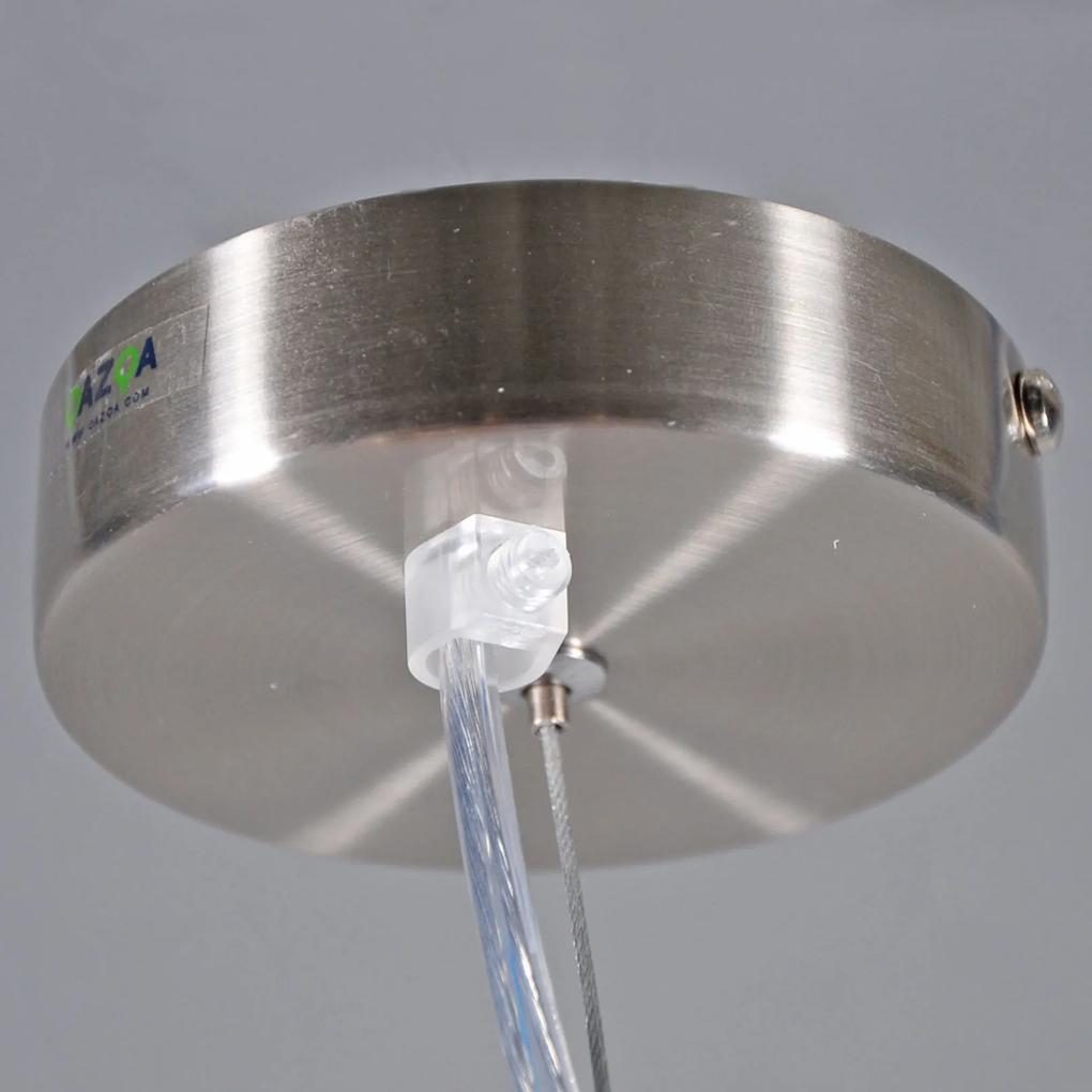 Eettafel / Eetkamer Moderne hanglamp staal met kap 45 cm taupe - Cappo 1 Design, Landelijk / Rustiek, Modern E27 rond Binnenverlichting Lamp