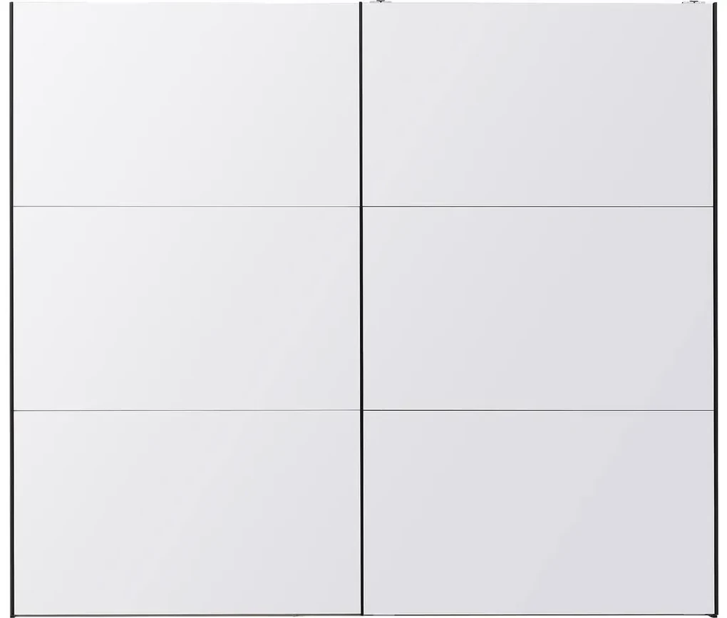 Goossens Kledingkast Easy Storage Sdk, 253 cm breed, 220 cm hoog, 2x 3 paneel glas schuifdeuren