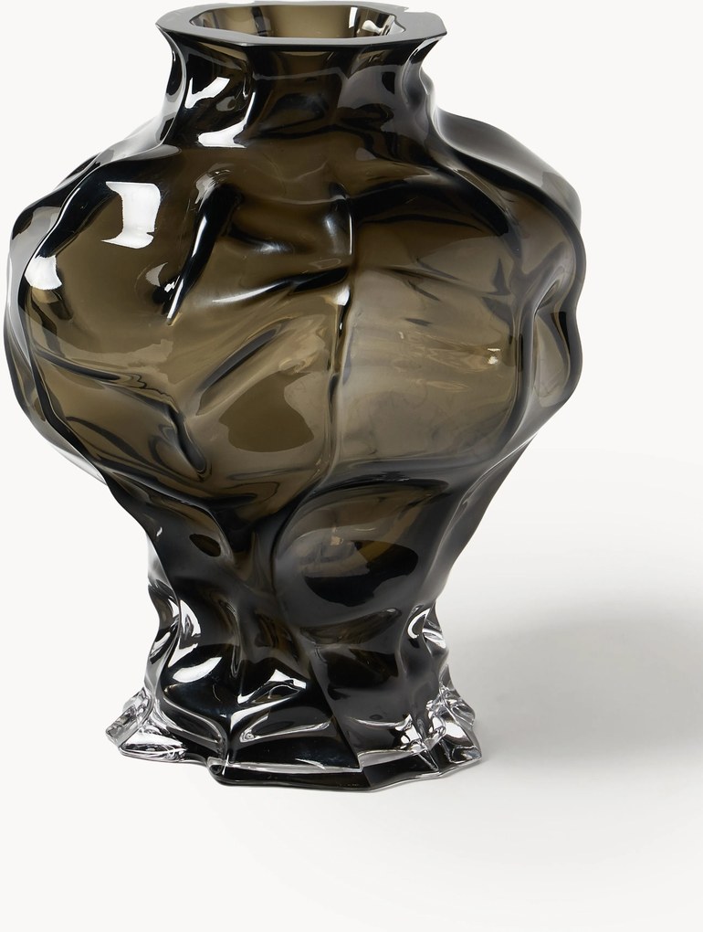 Mondgeblazen glazen vaas Ammonit, H 30 cm