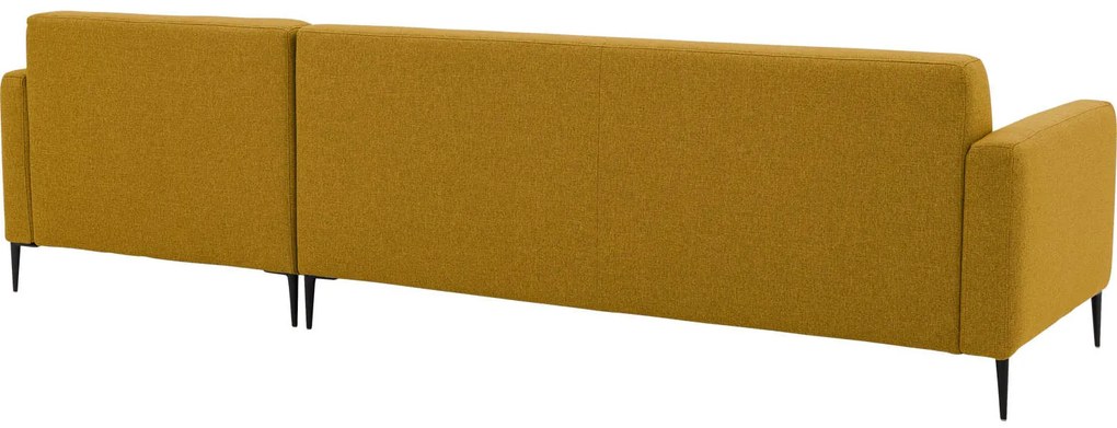 Goossens Key West geel, stof, 3-zits, modern design