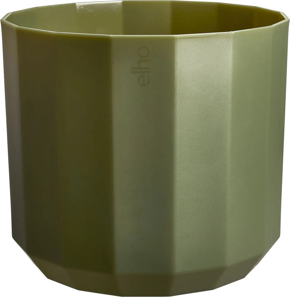 Elho Facet Rond - Diameter 26 x H23 cm - Rond - Bosgroen - 100% Gerecycled Plastic