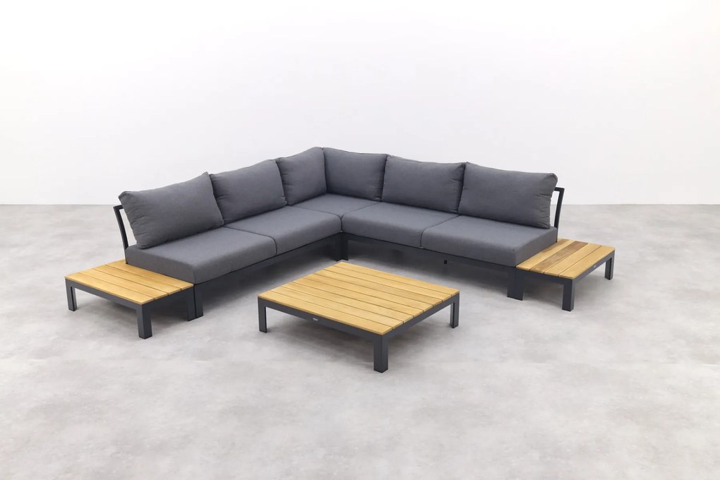 Avalounge loungeset - Aluminium/teakhout - 5 persoons